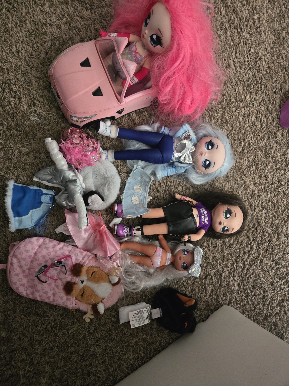 Na Na Doll Playset with Pink Car and Assorted Outfits